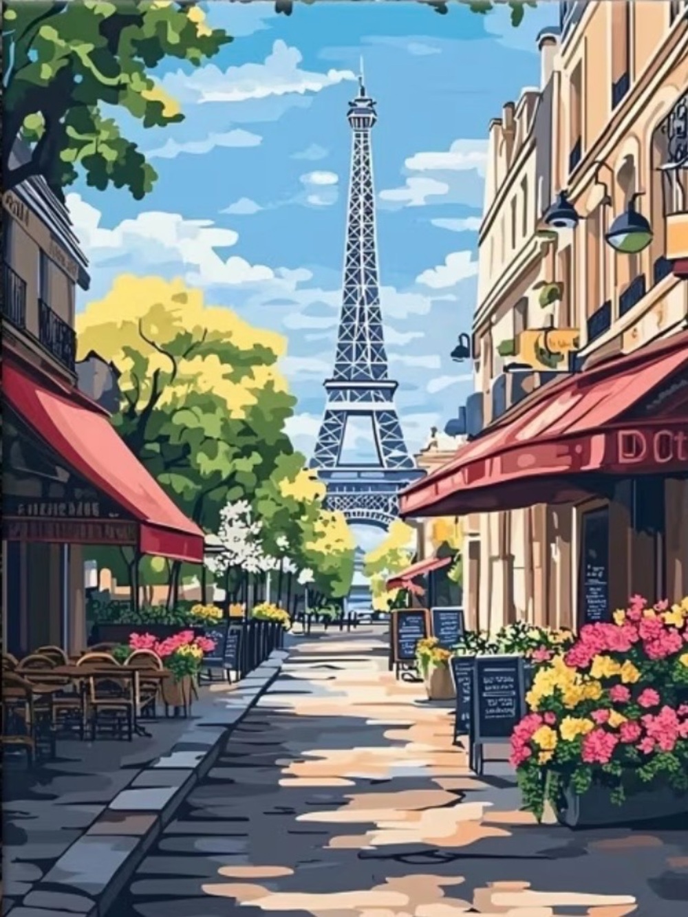 Parisian Street Art Print 1pc 15.75inch× 23.62inch
